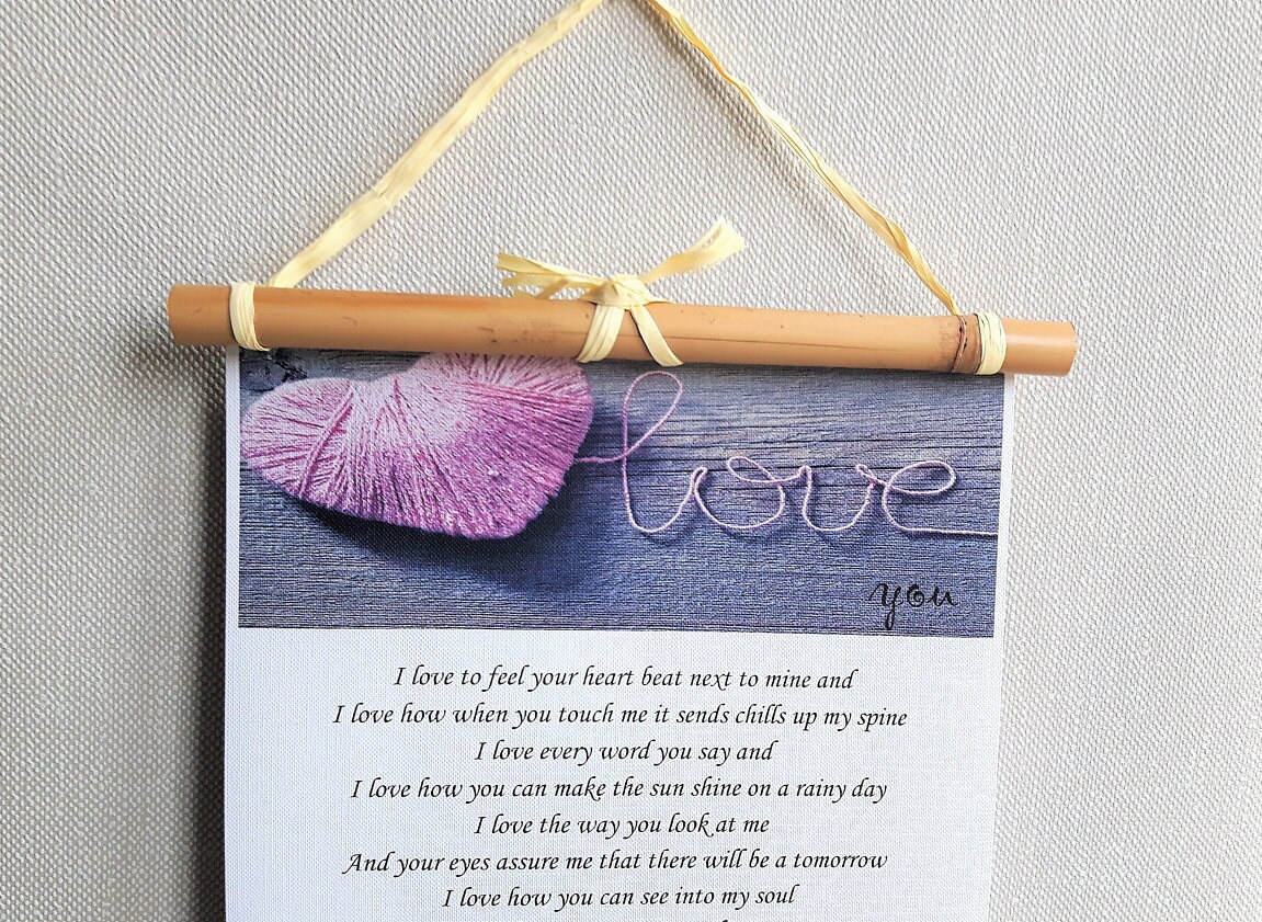 Custom Love Poem, Framed Wall Art, Personalized Print for Husband ...