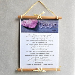 Custom Love Poem, Framed Wall art, Personalized Print for Husband, Sentimental Gifts for him, Romantic Birthday Present, Wedding Anniversary image 5