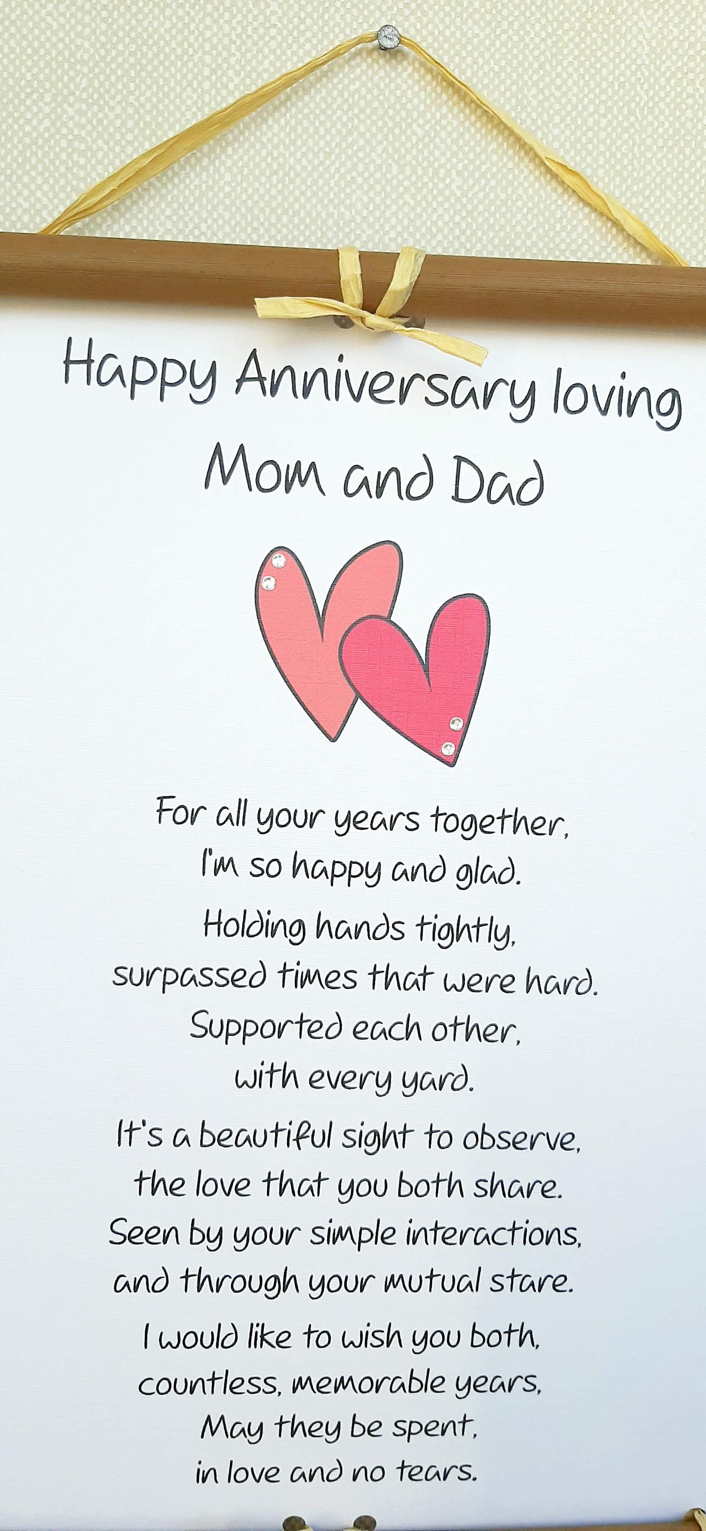 Happy Anniversary Mom And Dad Poems