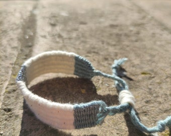 Pulsera tejida a mano, Pulsera de la amistad, Pulsera bohemia hippie chic, Pulsera de moda, Pulsera de algodón/seda, Textil, Pulsera ajustable
