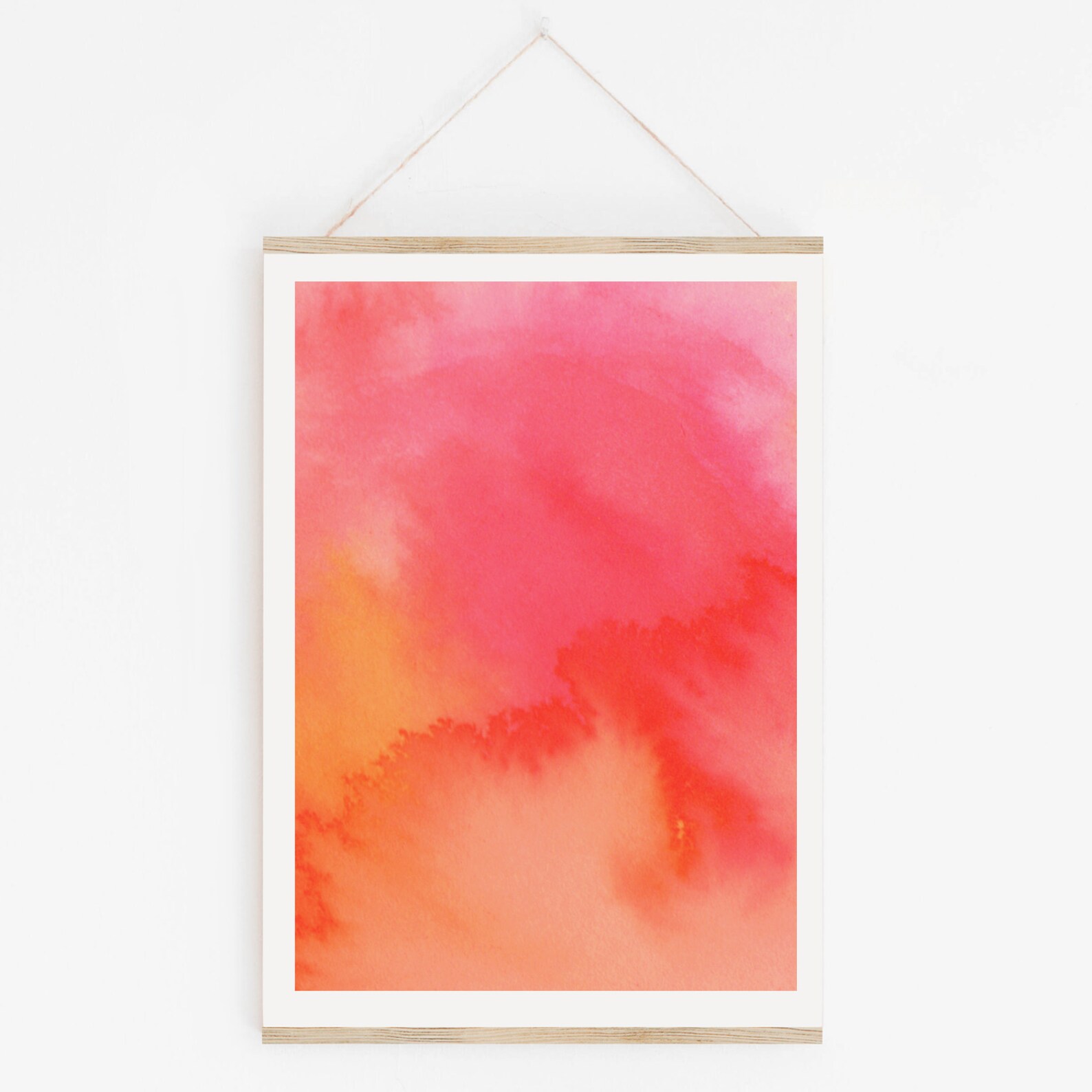 Coral and Orange Abstract Art Print Vibrant Home Decor - Etsy