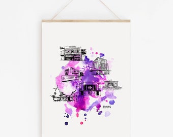 Tooting Art Print - Tooting Illustration - South London Poster