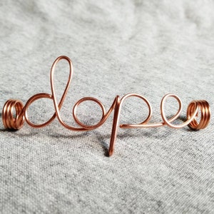 Handmade Copper &quot;Dope&quot; Dreadlock Bead - Loc Jewelry