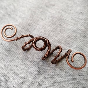 Steampunk dread jewelry dread bead  dreadlock accessory hair decoration for braids antique spiral dreadlock bead