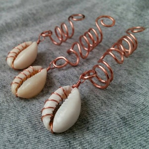 Cowrie shell Loc jewelry Dread bead loc jewelry boho dreadlock bead hair jewelry for braids dread cuff