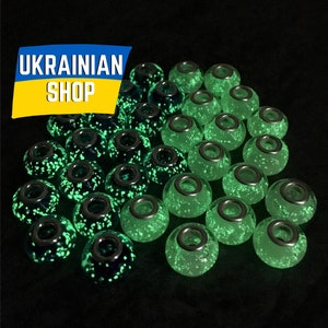 4pcs Glow in the Dark Dread Beads Luminous set Glowing hair jewelry