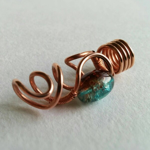 Universe dreadlock jewelry copper hair jewelry for dreads dread bead dreadlock accessory wire wrap hair jewelry for locs faux loc jewelry