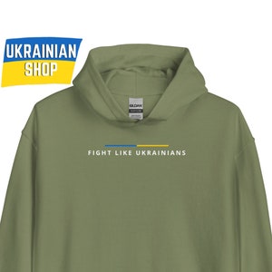 Fight Like Ukrainians Hoodie Ukrainian President Zelenskyy Speech Military Green Sweatshirt Mens Womens