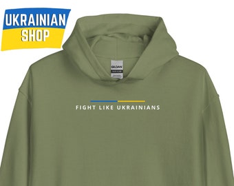 Fight Like Ukrainians Hoodie Ukrainian President Zelenskyy Speech Military Green Sweatshirt Mens Womens