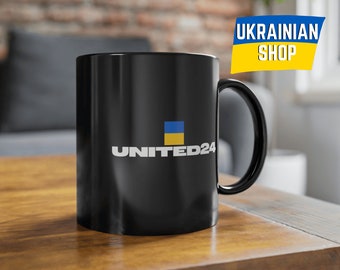 United24 Zelensky Black Coffee Mug 11oz