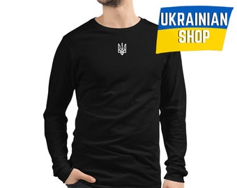 Ukraine Tryzyb Zelenskyy Unisex Mens Trident Long Sleeve Tee Ukrainian Shirt