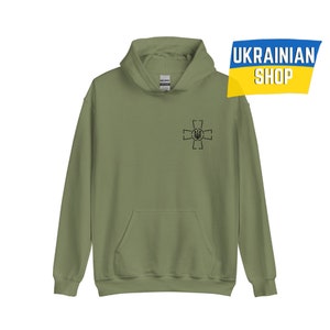 Zelensky Grün Hoodie Ukrainischer Präsident Zelenskyy Sweatshirt Ukraine Armee Militär Herren Unisex