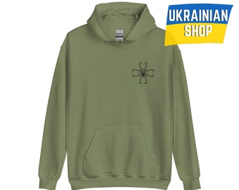 Zelensky Grün Hoodie Ukrainischer Präsident Zelenskyy Sweatshirt Ukraine Armee Militär Herren Unisex