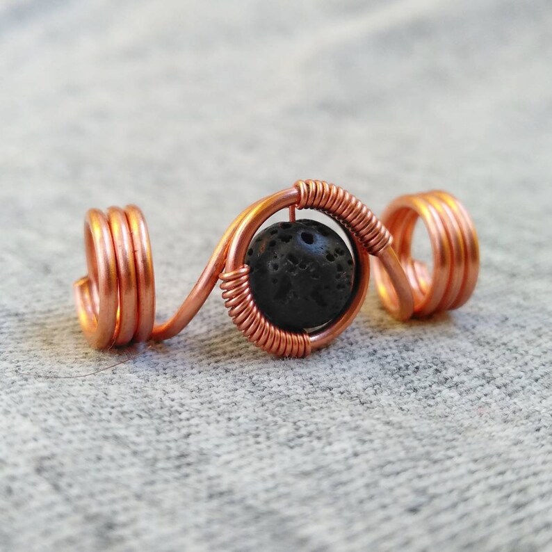 metal hair bead braid beads copper dreadlock beads boho hair jewelry for braids dreadlock accessories Loc jewelry lava dread beads