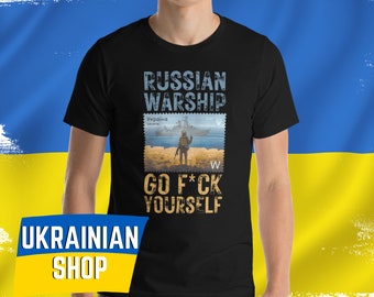 Russian warship Stamp Ukraine Shirt Russian warship go f yourself T-shirt Unisex Tee Ukraine shop