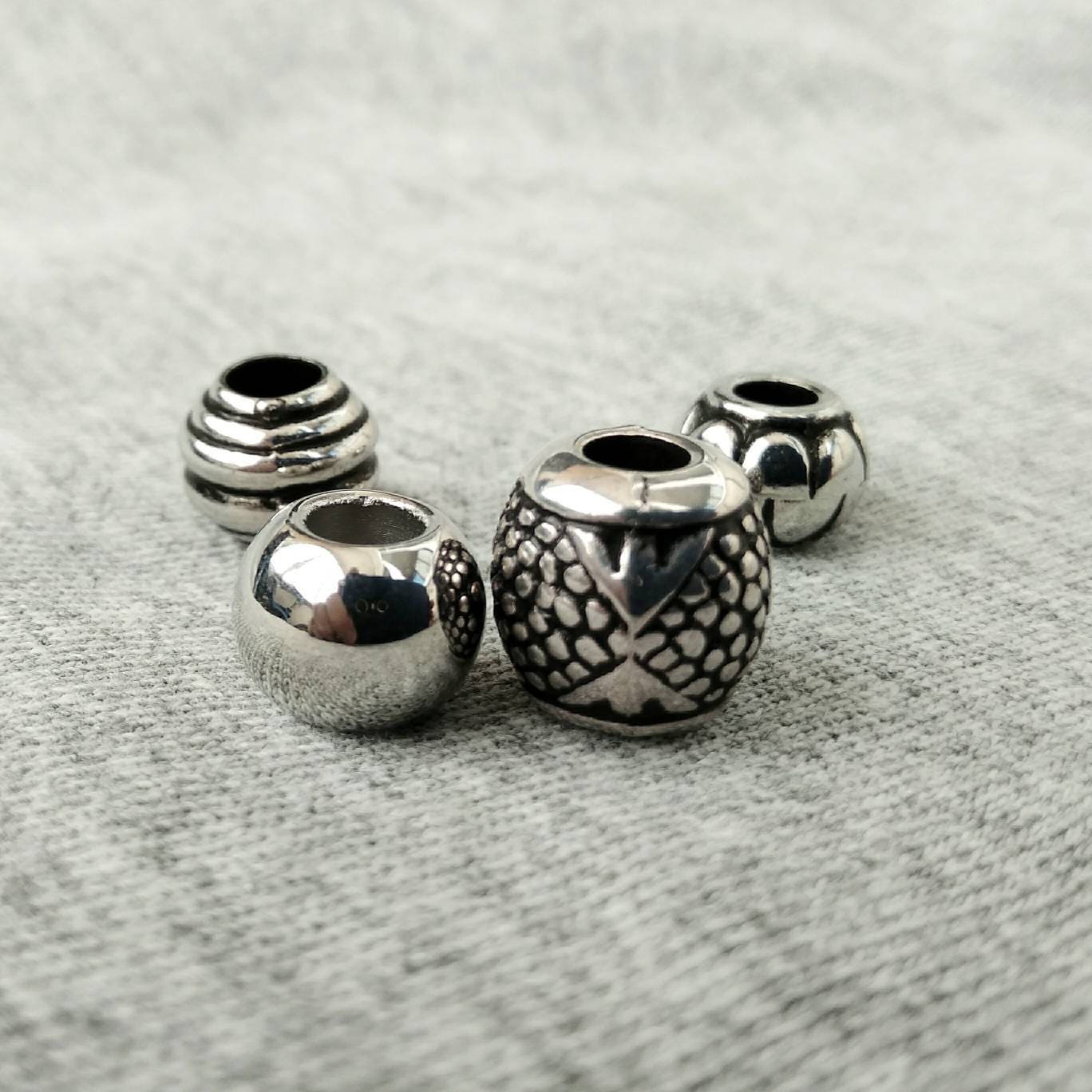 4 pcs. dread beads set boho dreadlock beads set dreadlock | Etsy