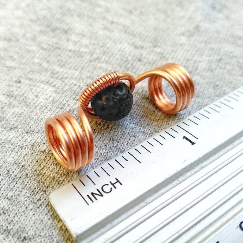 metal hair bead braid beads copper dreadlock beads boho hair jewelry for braids dreadlock accessories Loc jewelry lava dread beads