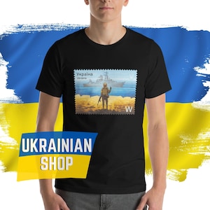 Russian warship Stamp Ukraine Shirt Russian warship go f yourself T-shirt Unisex Bella Tee Ukraine shops