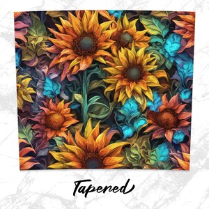 3D Stainglass Sunflower 20 oz Skinny Tumbler Sublimation Design, Straight & Tapered Wrap, Tumbler Wrap, PNG, Instant Download image 4