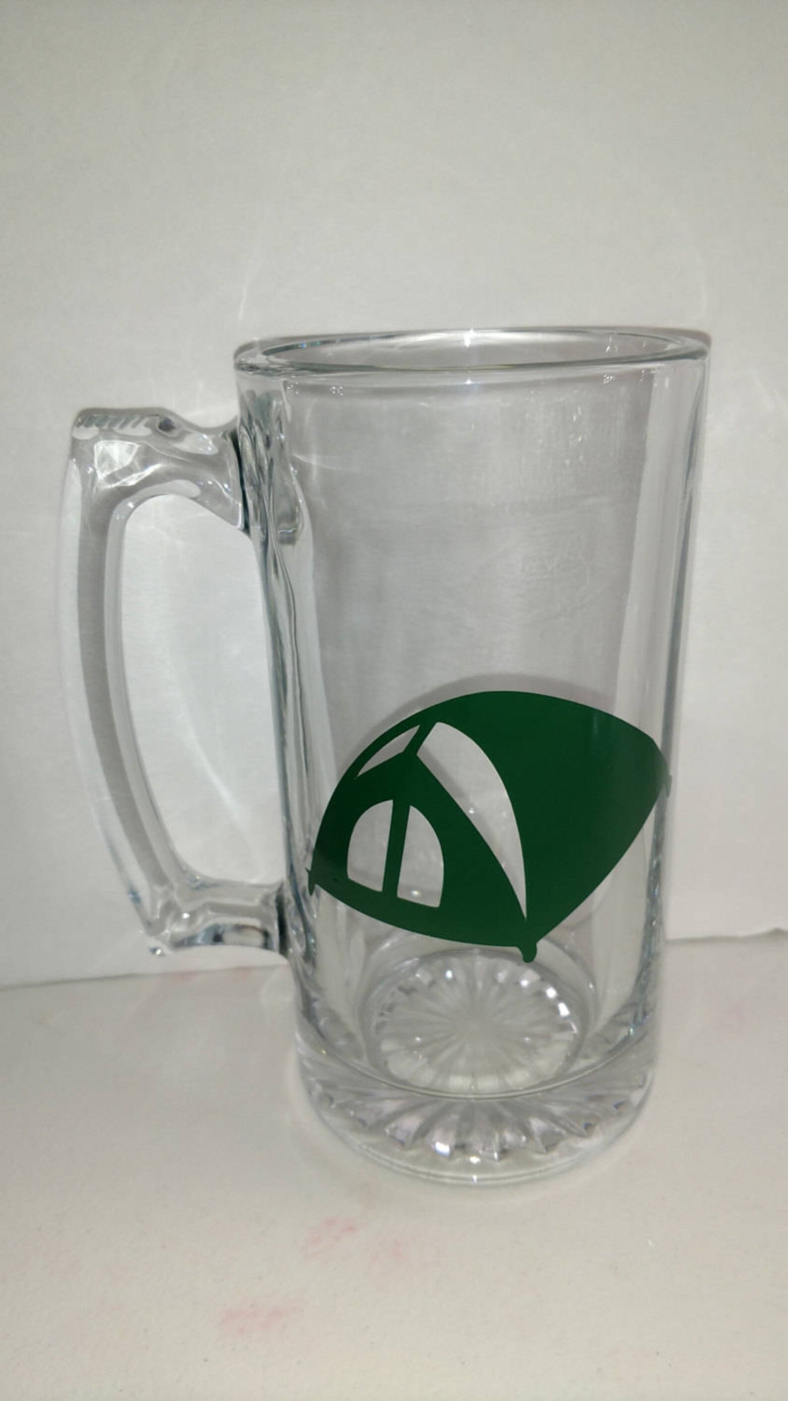 Camping Themed Glass Beer Mugs Etsy