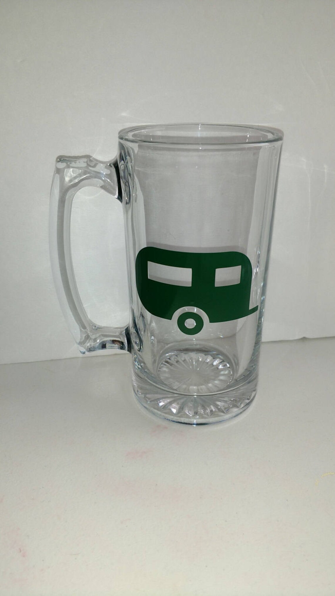 Camping Themed Glass Beer Mugs Etsy