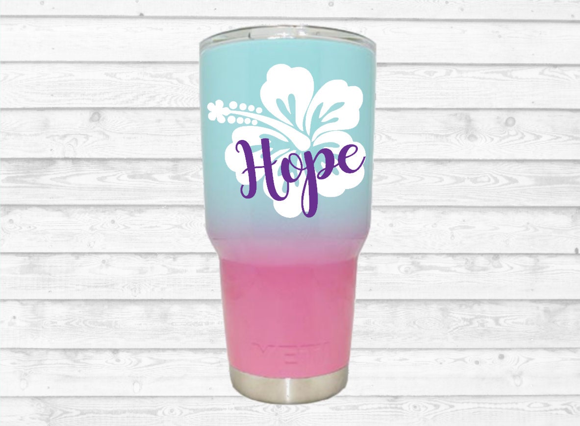 Yeti Cup Decal, Personalized Decal, Monogram Decal, Decal for Cup, Hi…