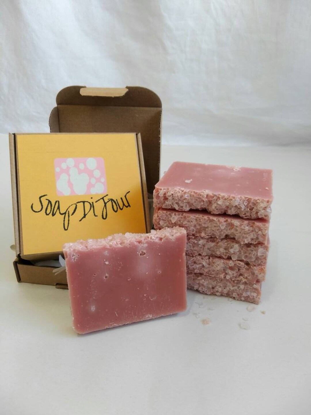Pink Himalayan Sea Salt and Rose Geranium Soap Enriched With - Etsy