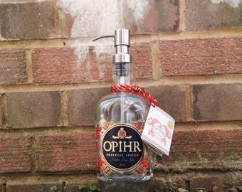 Opihr gin bottle soap dispenser.