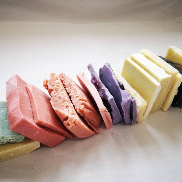 500g of mixed soap odds and ends all vegan, palm free and wonderfully scented and coloured by SoapDiJour