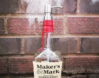 Makers Mark Bourbon bottle soap dispenser