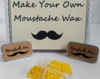 Make your own mustache wax gift kit for men by SoapDiJour