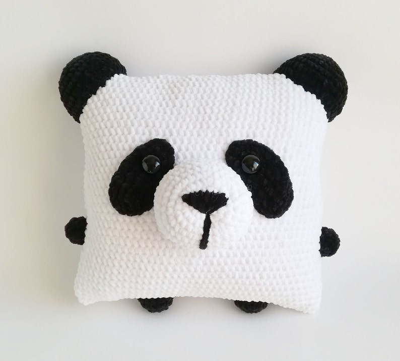 Crochet pattern panda/ Amigurumi panda/ Crochet pillow/ Etsy