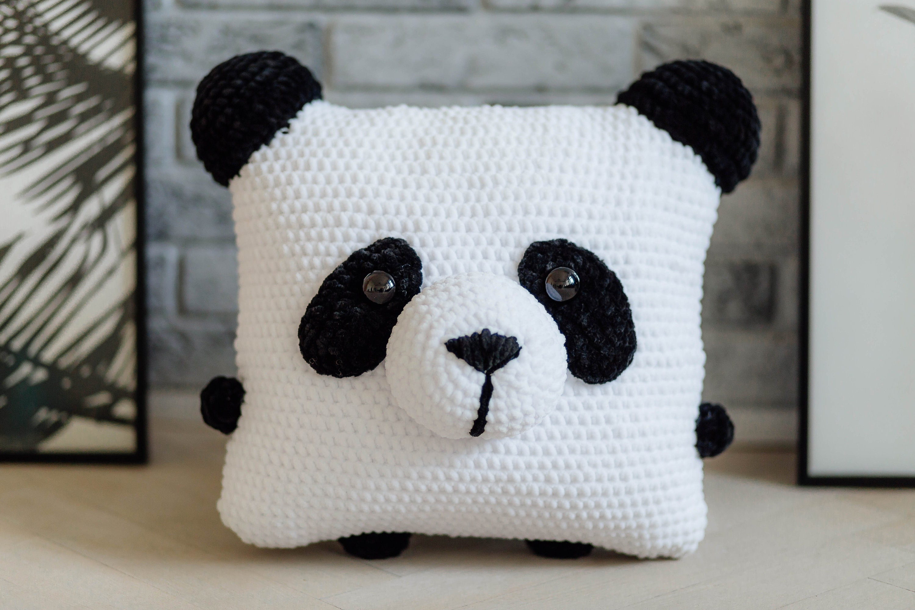 Crochet pattern panda/ Amigurumi panda/ Crochet pillow/ Etsy