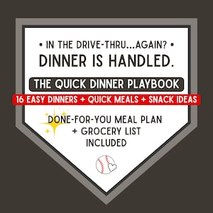 Recetas rápidas para la cena / Cenas fáciles para mamás ocupadas de jugadores de béisbol / Cenas entre semana (Libro de cocina digital)