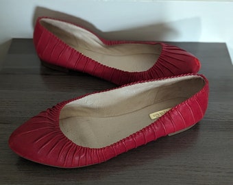 Louise et Cie Ashlin Ballet Leather Flats in Red, size 10w/40 - used good condition