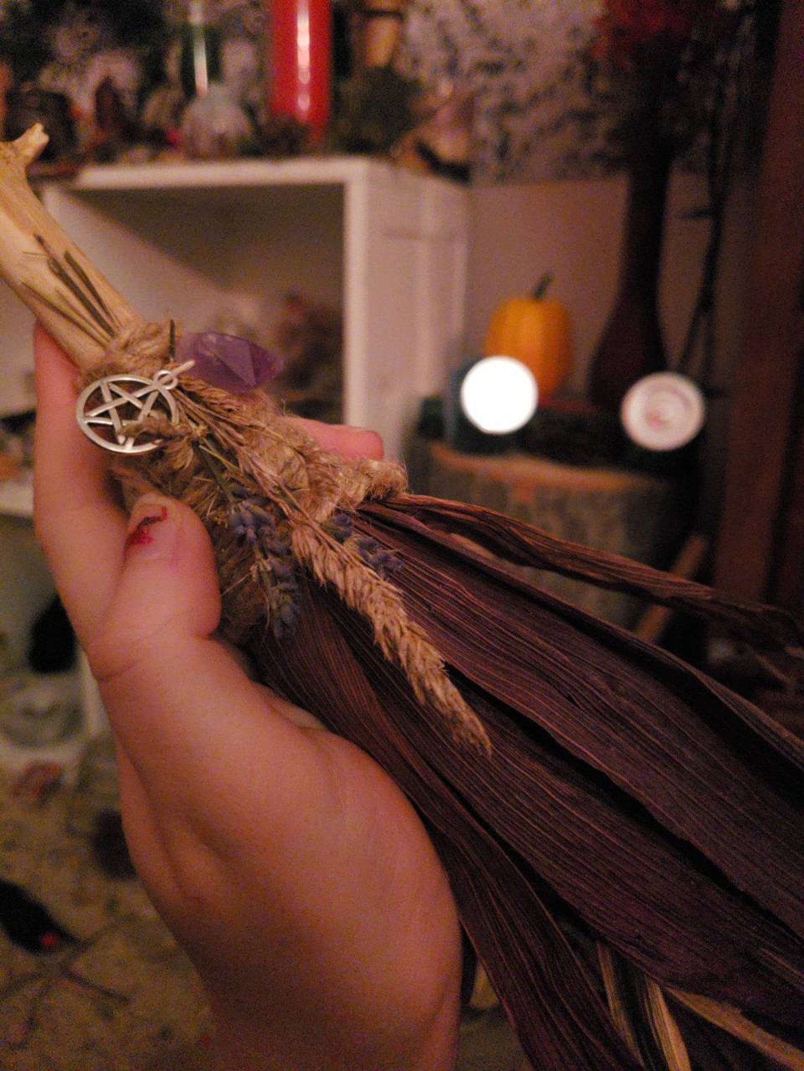 Corn Husk Besom Witch's Broom Ritual Broom. Wiccans Etsy