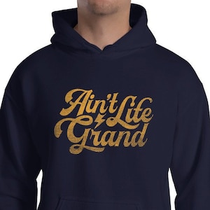 Ain&#39;t Life Grand DISTRESSED Graphic Hoodie - Panic Hoodie - Panic Hoody - WSP Hoodie-  WSP