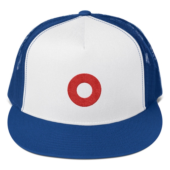 Phish Red Circle Donut Embroidered Hat Trucker, Red Donut Circle