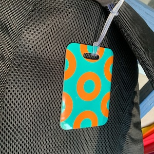 Phish Fishman Donut CHUCKTOWN Luggage Bag Tag, Phish Bag Tag