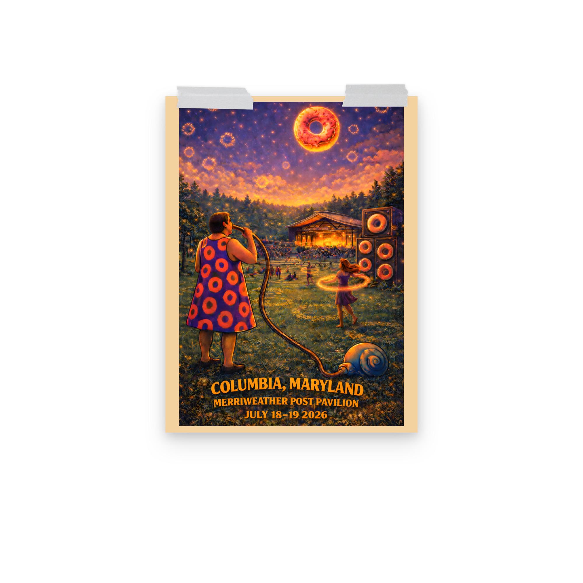 Phan Poster Columbia Maryland Merriweather Post Pavilion 2026 Lot