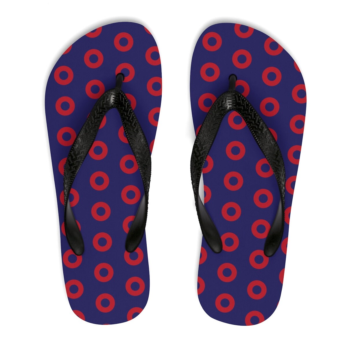 Phish Red Circle Donut Flip Flops V1 Fishman Red Circle - Etsy