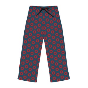 Phish Fishman Donut, Womens PJ Pants, Donut Pattern, Red Circle Donut, Donut Pajama, Fishman Jammy Pants, Phish Women, Fishman, YEM image 3