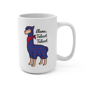 Taboot Llama Red Circle Donut Mug 15oz -Phish-Phish Henrietta Donut-Phish Tshirt-Phish Lot-Red Circle Donut-Phish Inspired -HLDY