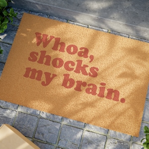 Whoa, Shocks My Brain Doormat, Phish Door Matt, MSG NYE, Fishman Donut, Donut Door Mat, Fishman Door Mat, Phish Gift, Phish Inspired Red