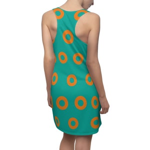 Phish Fishman Donut Women&#39;s Racerback Dress Charleston 2022 Sea foam Mint and Orange