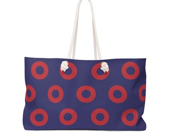 Phish Red Circle Donut Weekender Bag, Red Circle Donut Tote Bag, Phish Beach Bag