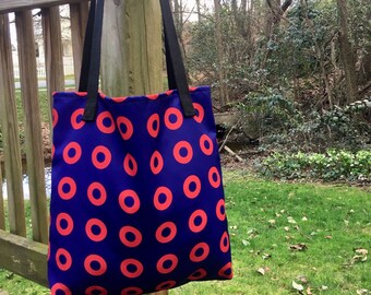 Phish Red Circle Donut Tote Bag - Red Circle Donut Bag- Red Circle Donut Tee - Red Circle Donut Tote - Red Circle Donut - Red Lot Merch