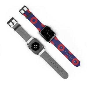 Phish Henrietta Donut Faux Leather Watch Strap, MD Donuts, Phish Fishman Donut Apple Watch Strap, Donut Pattern Apple Watch Band, Phish