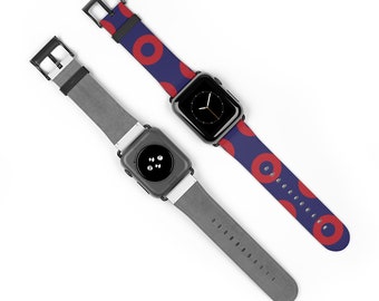 Phish Henrietta Donut Faux Leather Watch Strap, MD Donuts, Phish Fishman Donut Apple Watch Strap, Donut Pattern Apple Watch Band, Phish