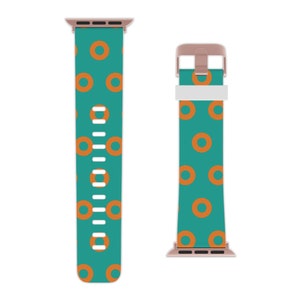 Phish Rubber Watch Band for Apple Watch,CHARLESTON, SM Donuts, Phish Fishman Donut Apple Watch Strap, Donut Pattern Watch Band, Rubb